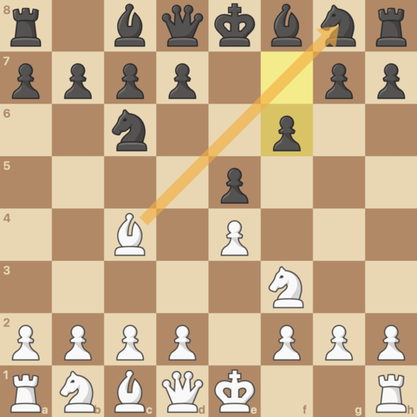In this position, trading the bishop for the knight would set White back and achieve nothing.