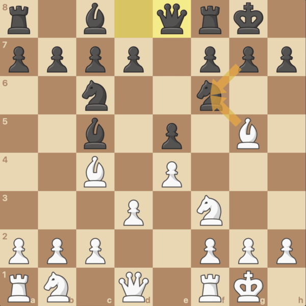 This piece trade damages Black's pawn structure and exposes the king.