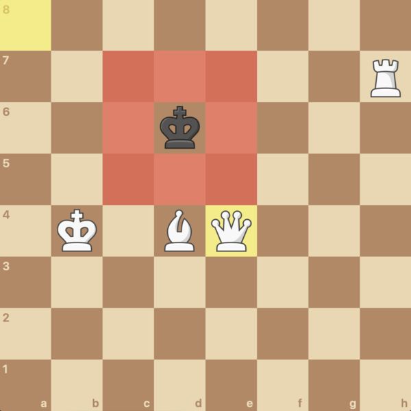 Stalemate. My opponent's king is not in check but has no legal moves.
