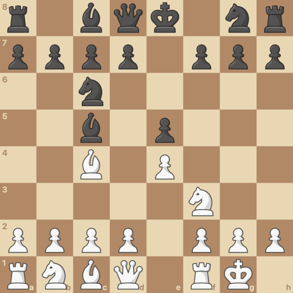 In this position, White has castled kingside.