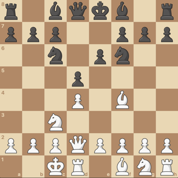 In this position, White has castled queenside.