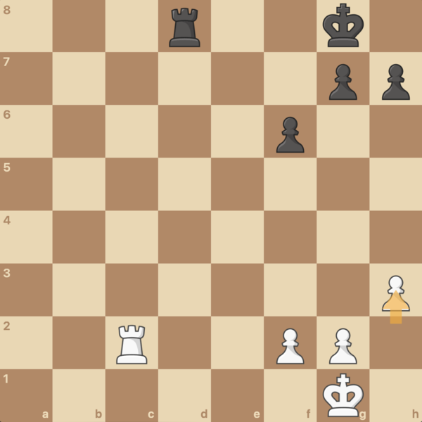 White creates luft for his king to avoid a back-rank mate.