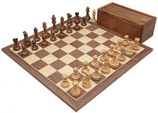 A classic Staunton chess set.