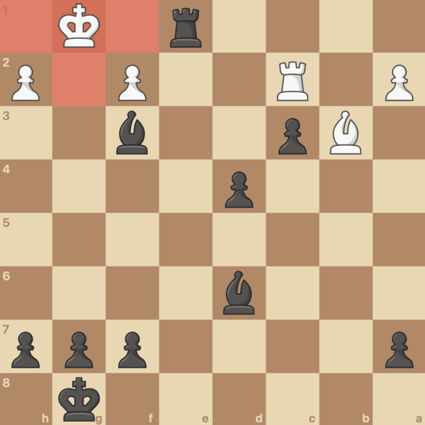 Black's brilliant move led to checkmate shortly after.