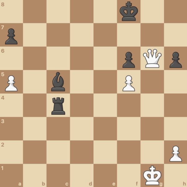 White is preparing to push the h-pawn.