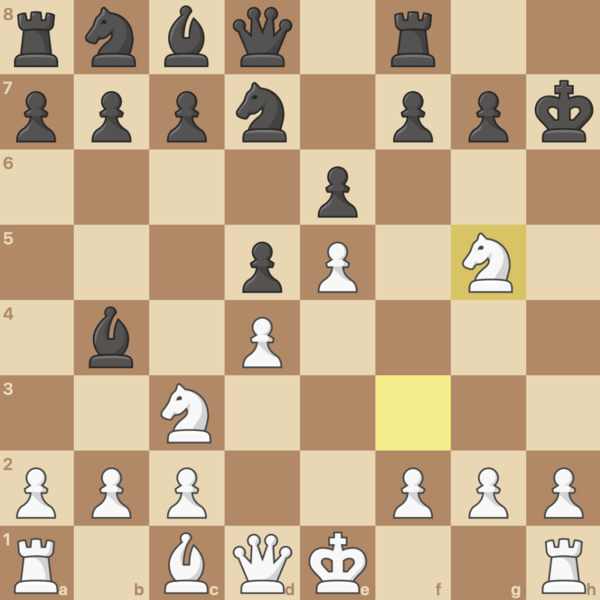 After Ng5+, Black will have to give up their queen.