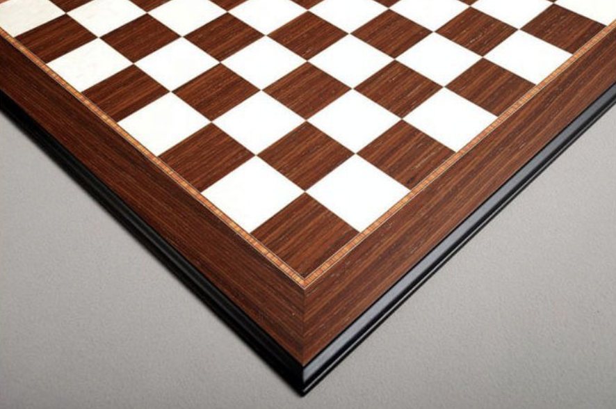 Striped Ebony and Bird's Eye Maple Standard Traditional Chess Board