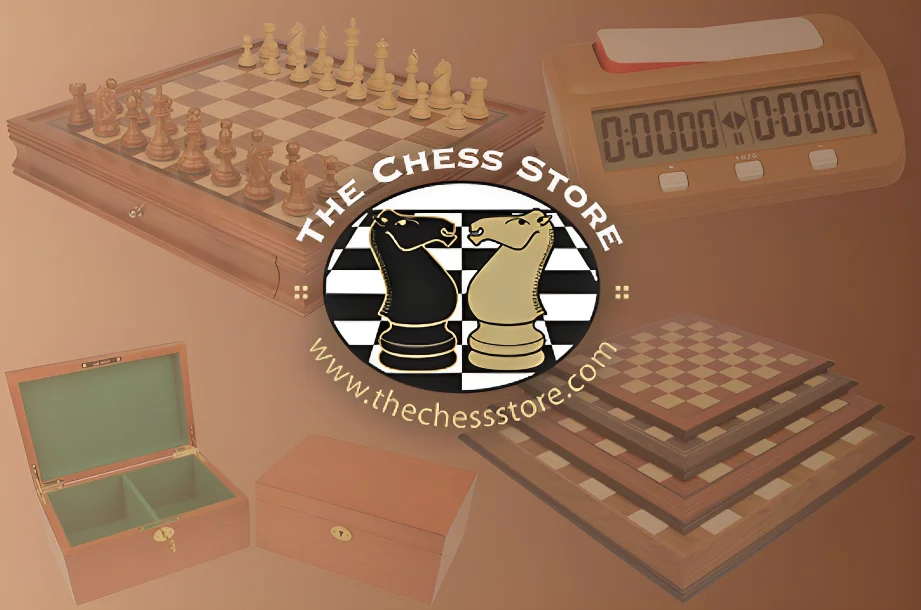 Chess pieces manufactured by The Chess Store.
