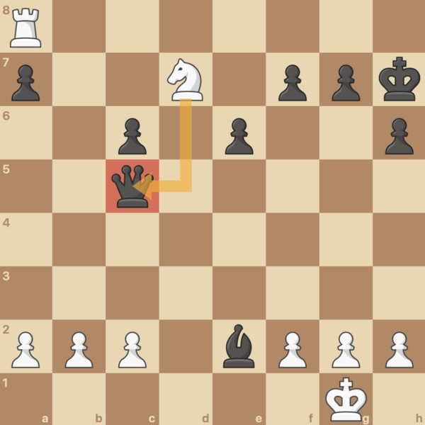 Nd7 saves the game for White.