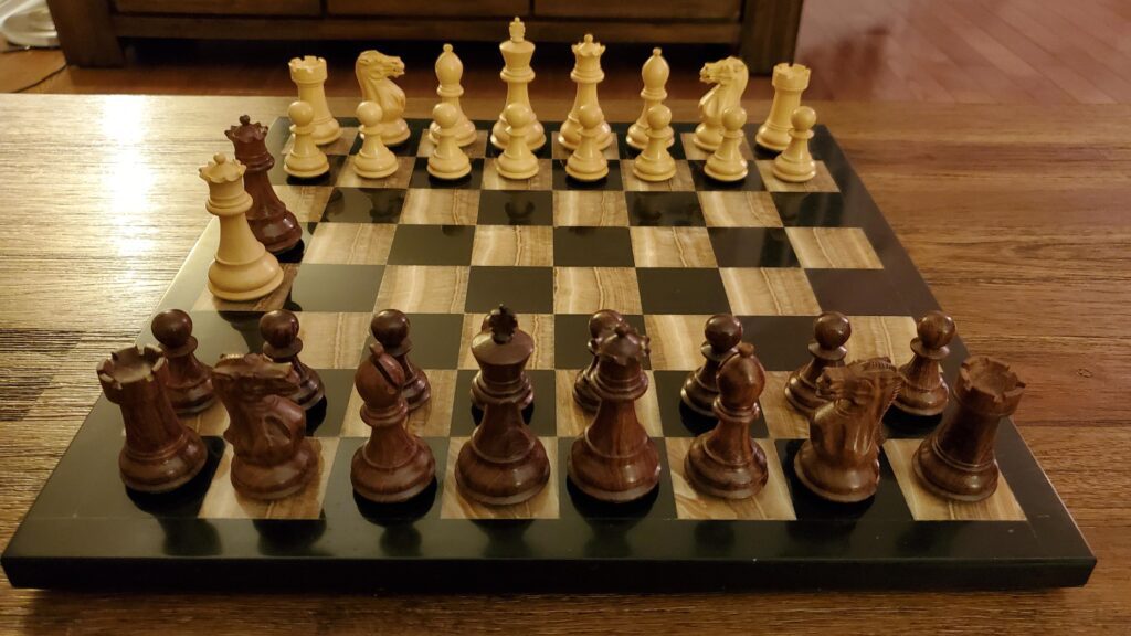 3" Professional Staunton Chess Pieces - Weighted Golden Rosewood