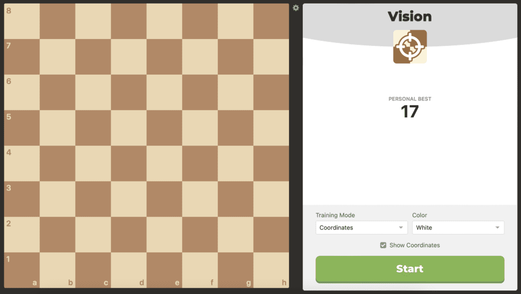 Vision Trainer on Chess.com.